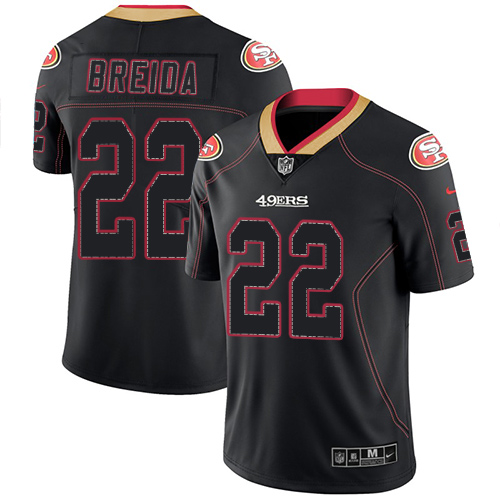 San Francisco 49ers Limited Lights Out Black Men Matt Breida NFL Jersey #22 Rush->women nfl jersey->Women Jersey